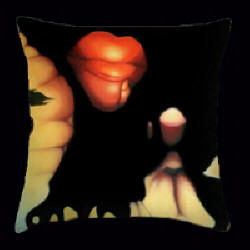 Lip Service Pillow by Anni Adkins