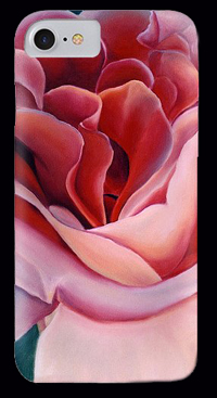 Peach Rose by Anni Adkins Phone Case