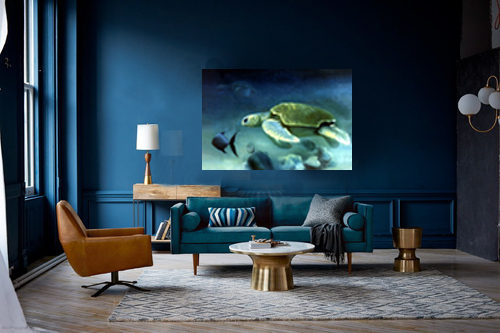 Loggerhead Turtle by Anni Adkins Room Setting