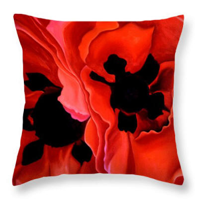 Georgia's Double Poppy Pillow