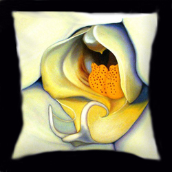 Orchid Mouth by Anni Adkins Pillow