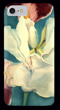 White Iris by Anni Adkins Phone Case