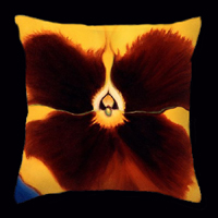 Yellow Pansy by Anni Adkins Pillow